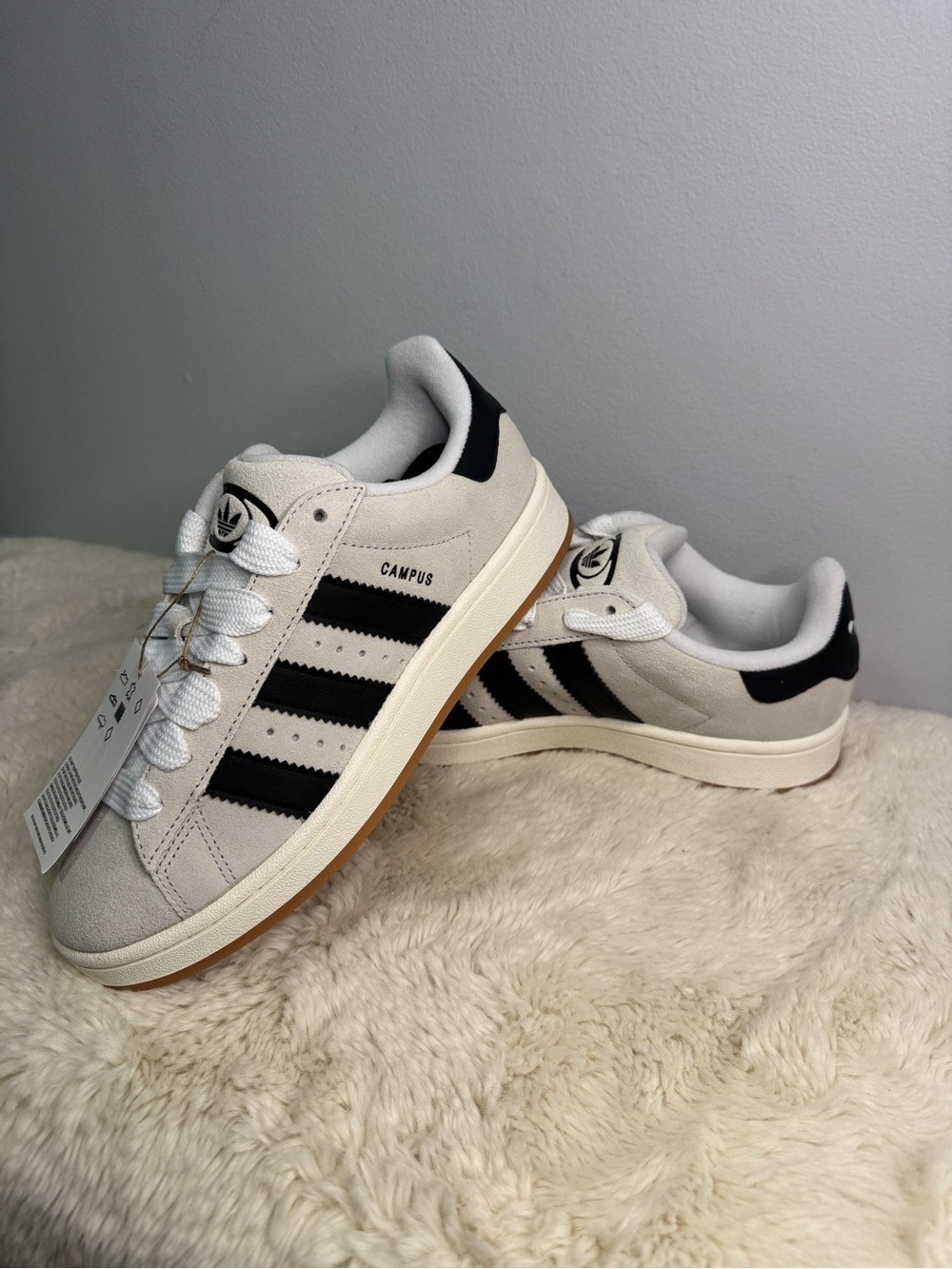 adidas Campus 00s GY0042 Crystal White/Core Black/Off White Suede Women